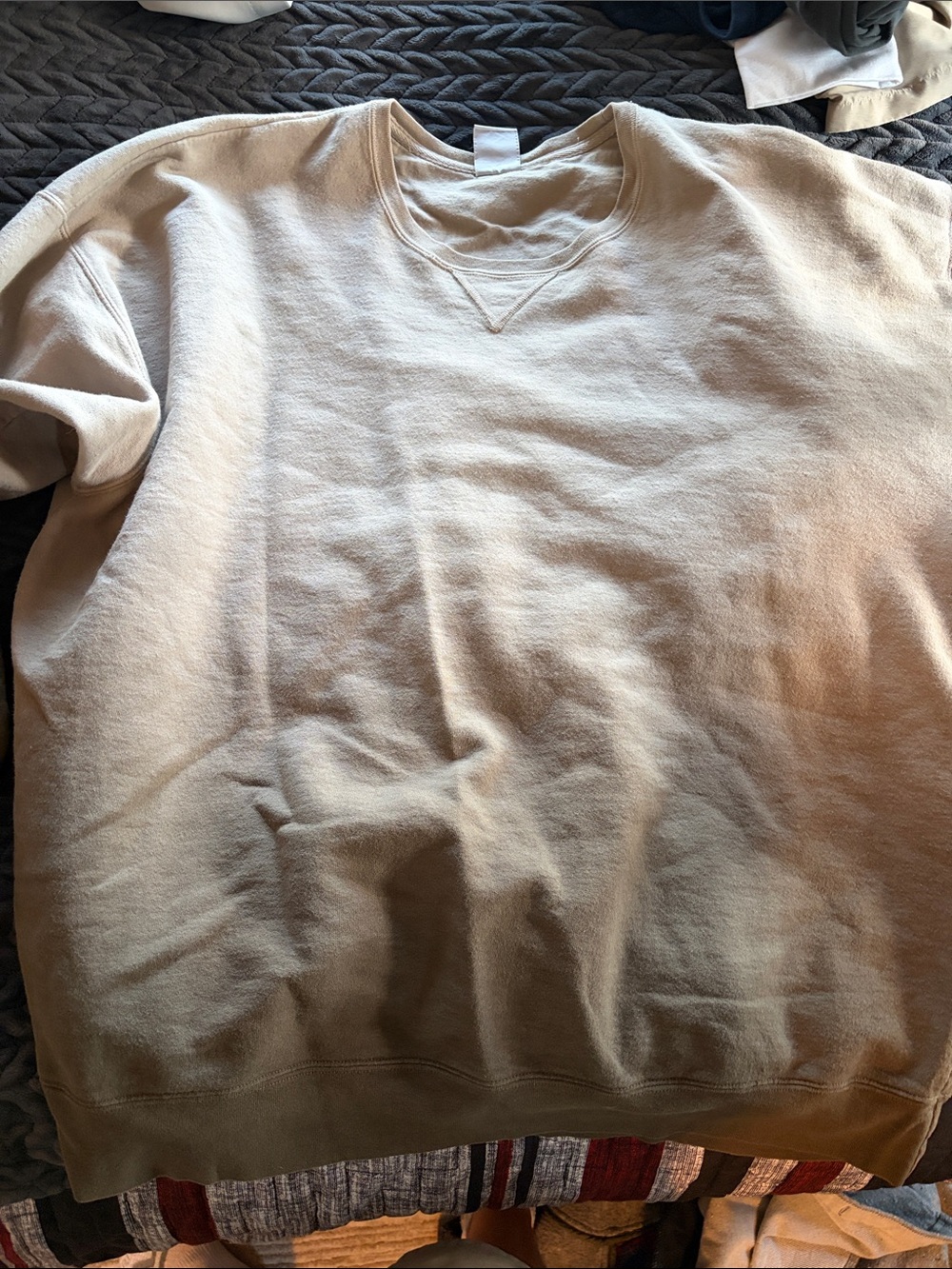 Men's Crewneck Sweatshirt in Khaki ombré